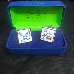 Cufflinks Dental themed by Sonia Spencer NEW